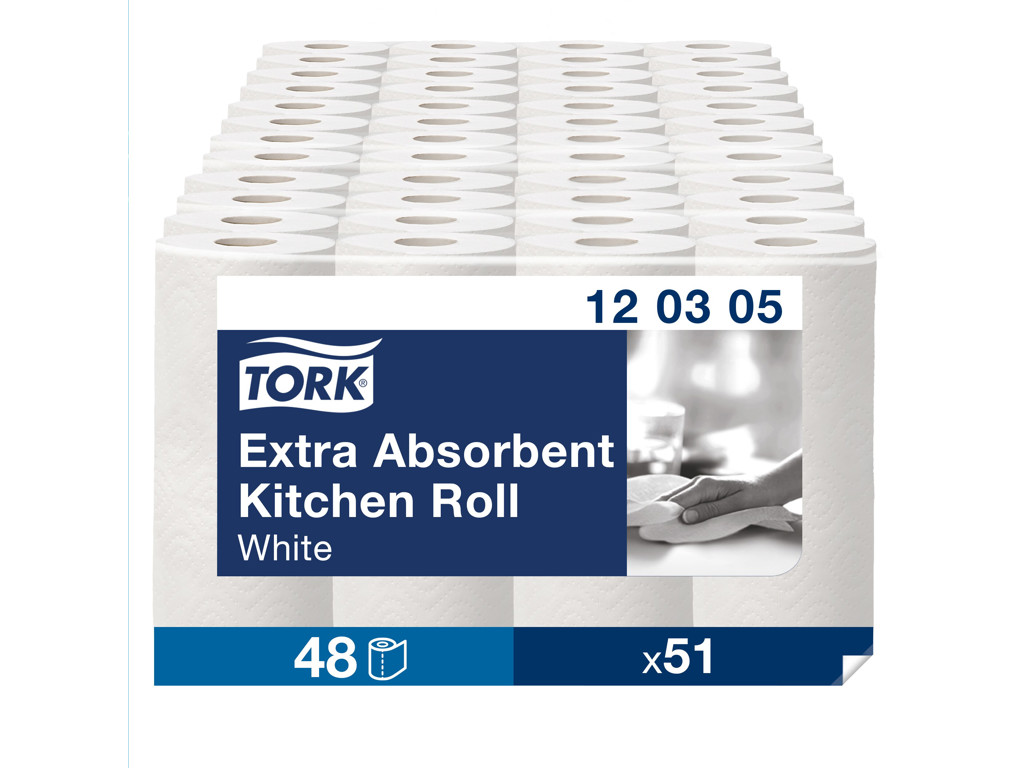 Køkkenrulle tork premium, 3-lags, 48 rl.