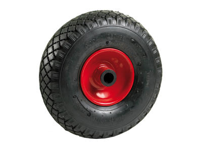 Luftgummihjul m/stålfælg, 3,00 x 4" - 4