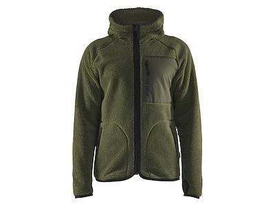 Jakke i fiberpels, blåkläder