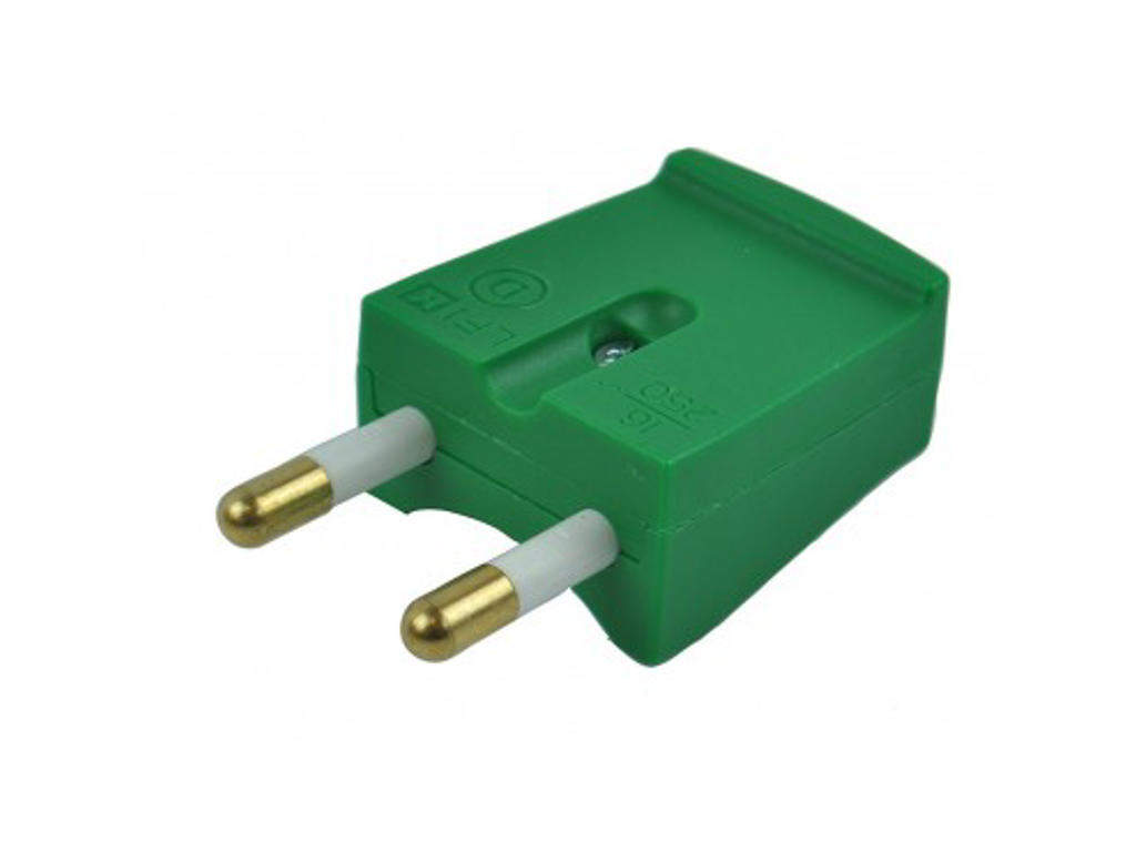 Plug green flad without earth