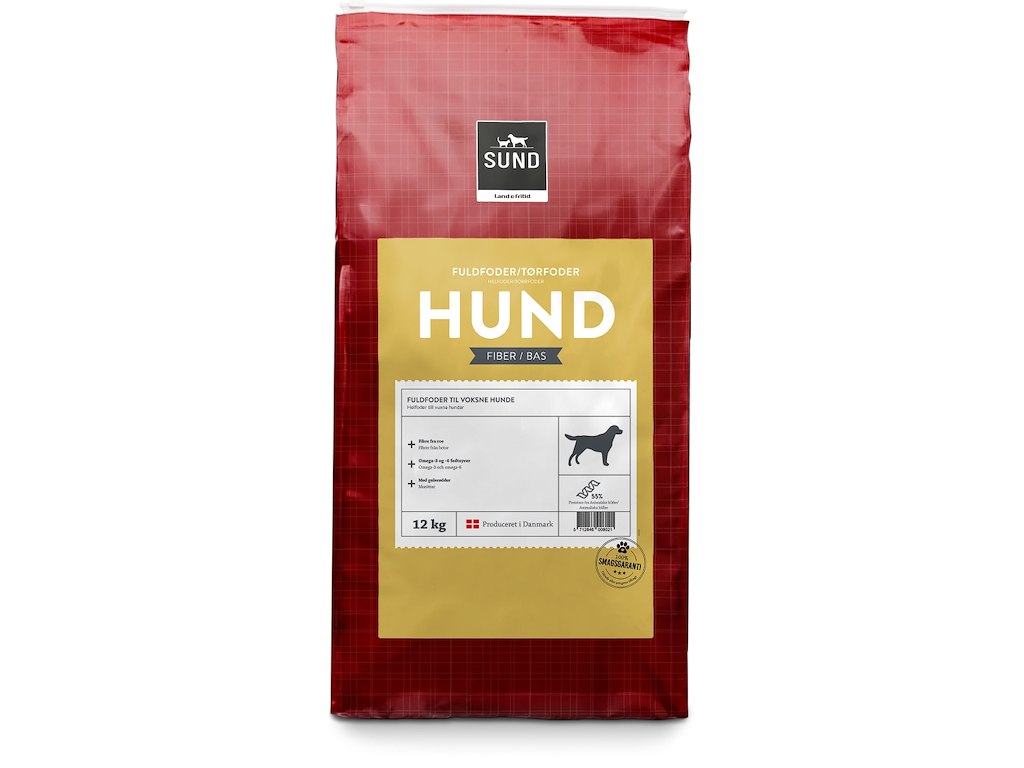 Hundefoder, sund hund fiber 12 kg