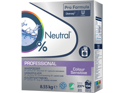 Vaskepulver, neutral, 8,55 kg, kulørt vask