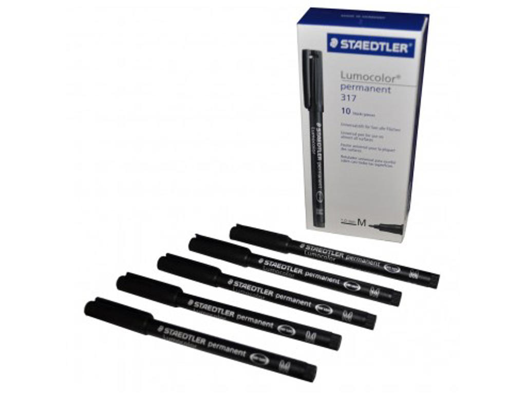 Mark permanent black 1 mm 10 pcs