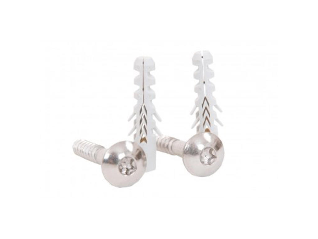Franske skruer med ravplugs 2 stk.