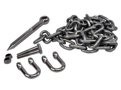 Kæde til fastgørelse af rodemateriale