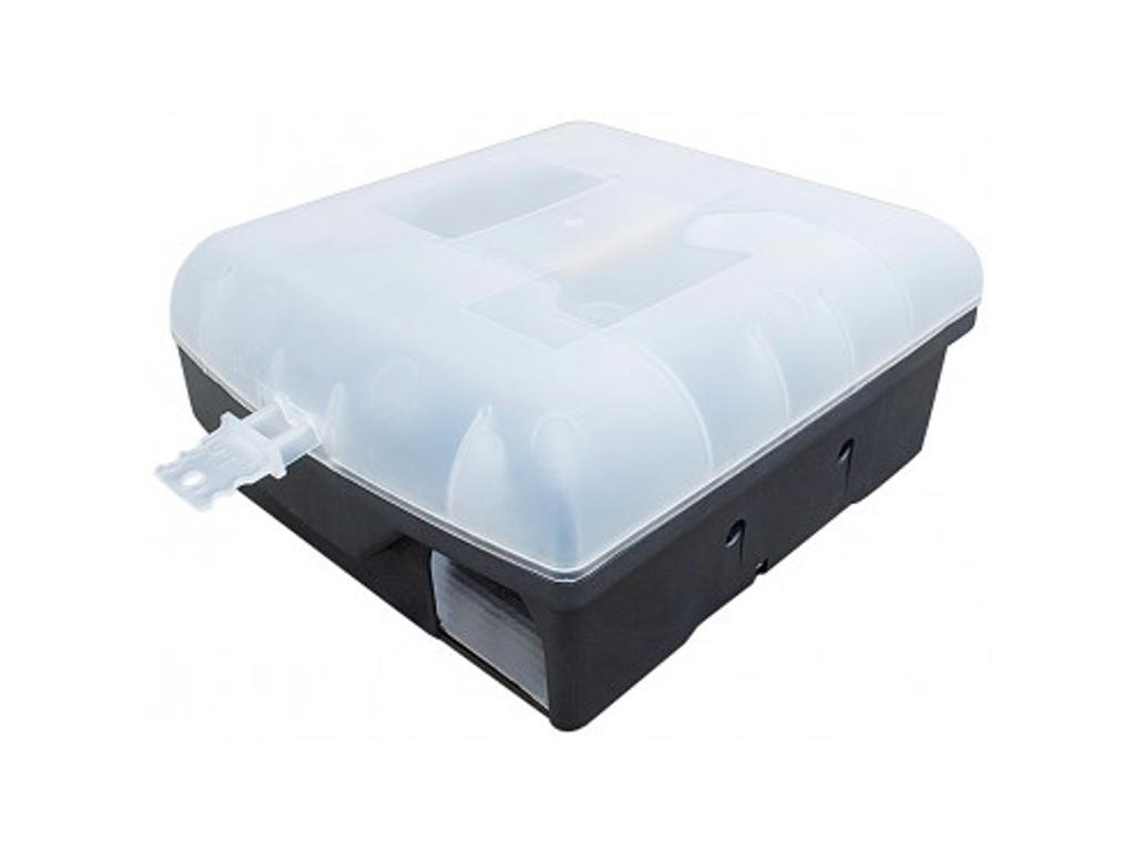 Plastic rat box with snap trap