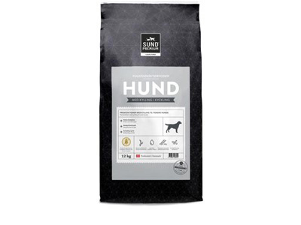 Hundefoder, sund premium hund kylling 12 kg