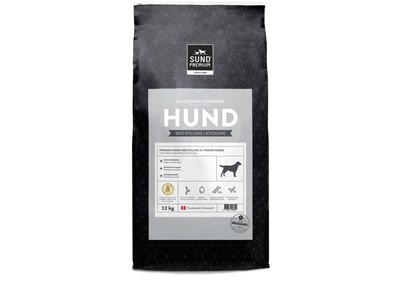 Hundefoder, sund premium hund kylling 12 kg