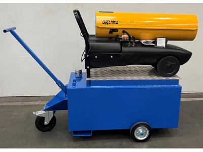 Ladtank på hjul, til varmekanon