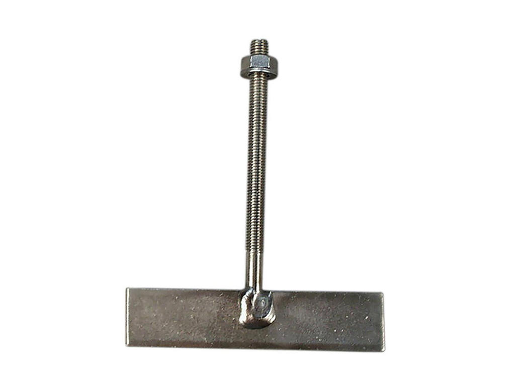 Spalteanker, t-bolt, rustfri, m10x130 m/møtrik og skive