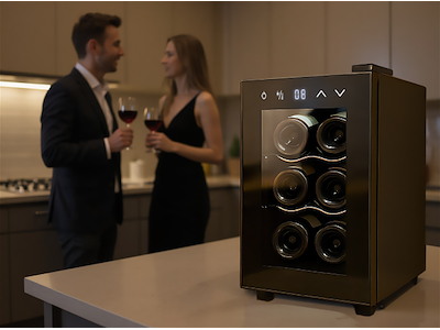 Vinkøleskab 6 flasker, tempech