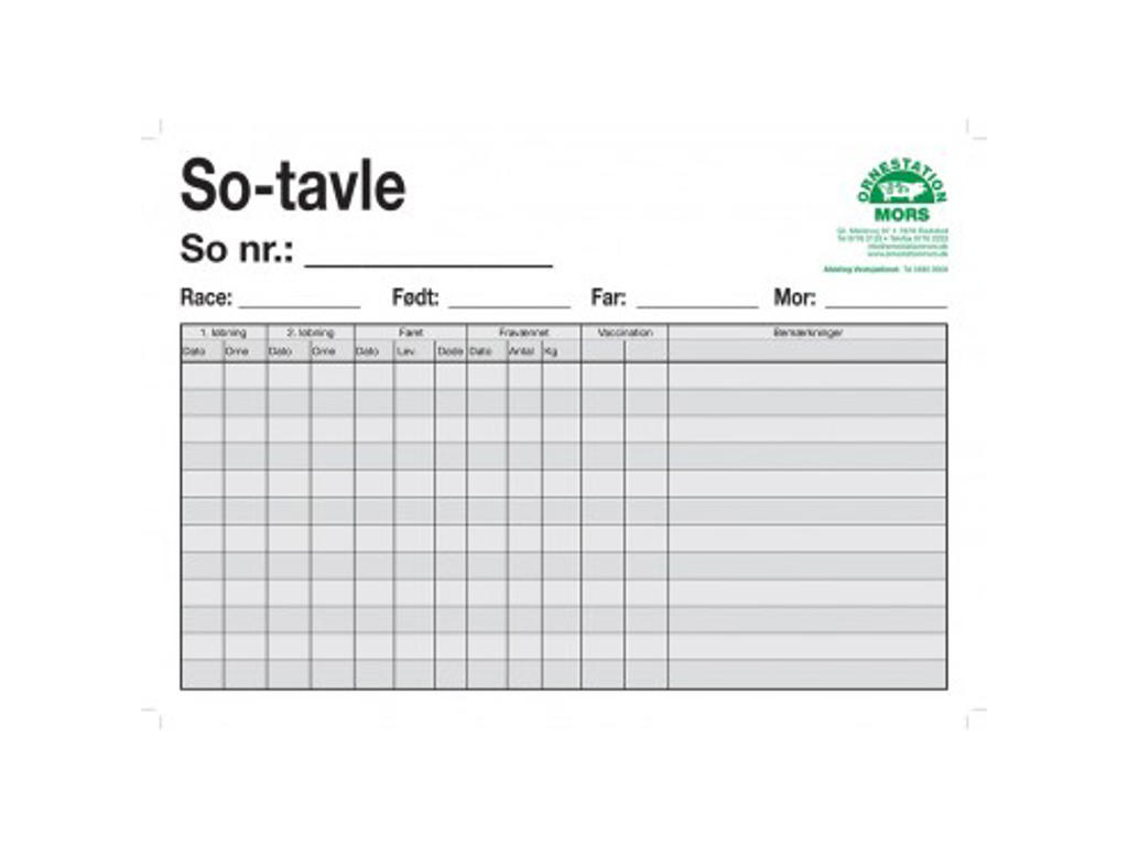 Sotavle a4 størrelse 50 stk