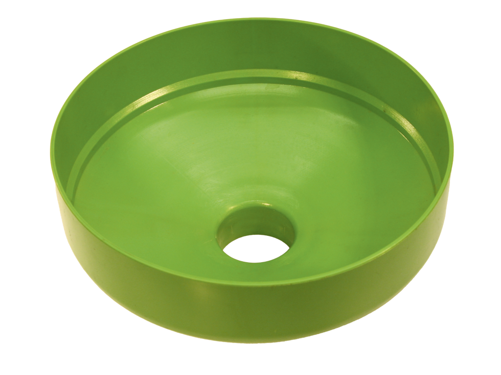 Plasttragt til kalksprøjte