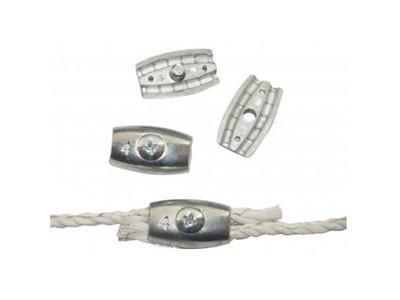 Rope collector with screw galv. 5 mm 4 pcs.