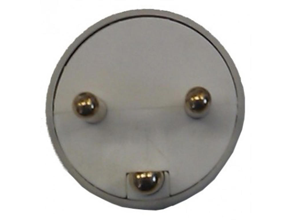 Plug rund with earth grey