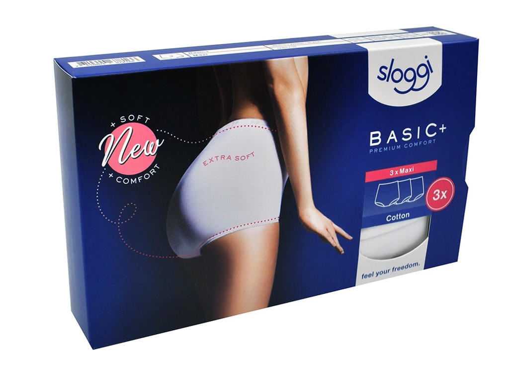 Dametrusse Sloggi Basic+ Maxi, 3 Pak 