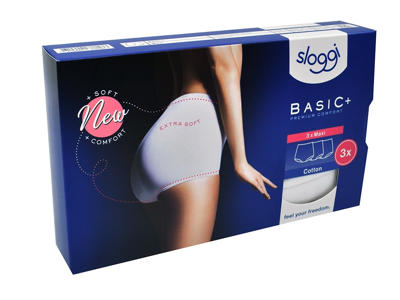 Dametrusse Sloggi Basic+ Maxi, 3 Pak 