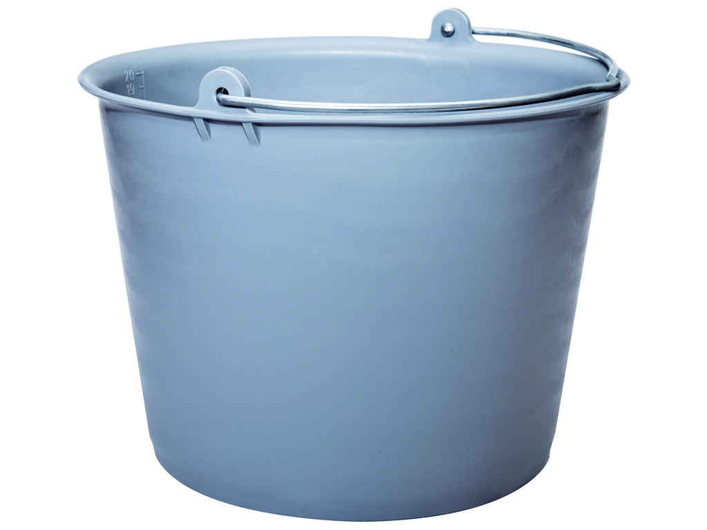 Bucket 20 ltr, strong grey