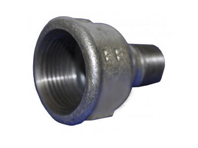 Spidsmuffe galvaniseret 1" x 3/4"