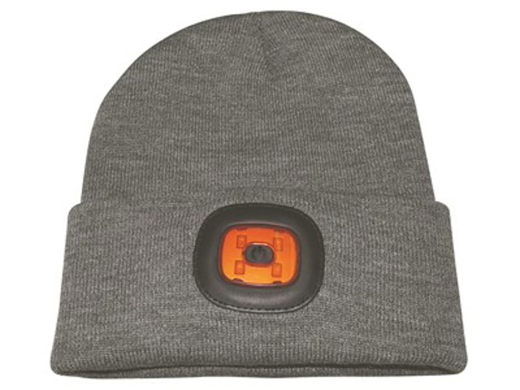 Knitted hat with LED light