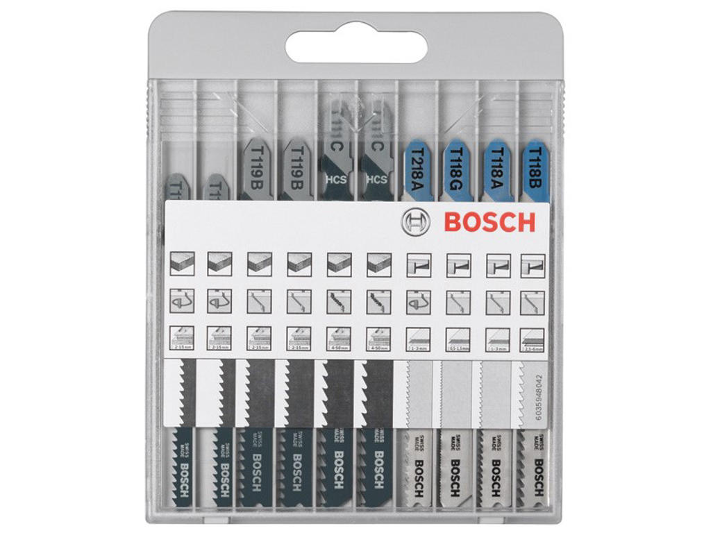 Bosch jigsaw blades, 10 pcs