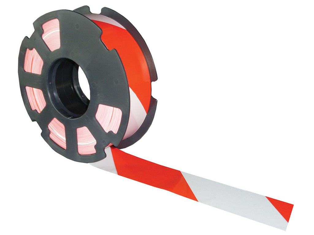 Barrier tape, red / white, 500 m