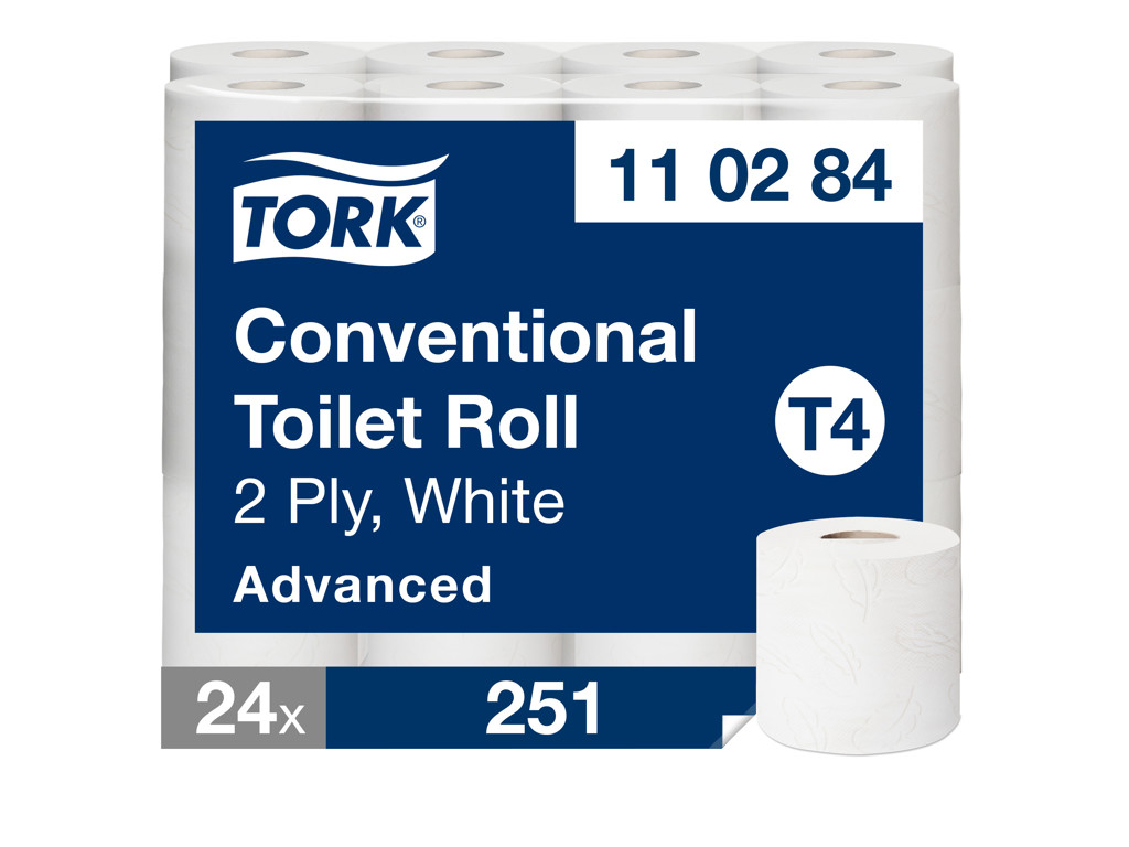 Toiletpapir tork advanced, soft, 2-lags, 24 rl.