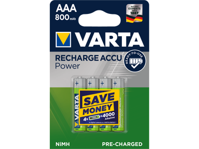Battery varta rehargeable 800 mah aaa, 4 pcs