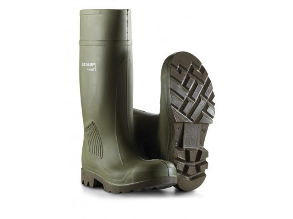 Wellington with  safety Dunlop Durofort green