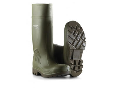 Wellington with  safety Dunlop Durofort green