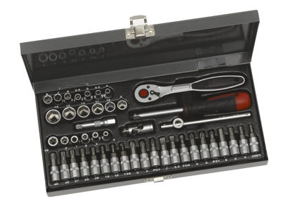 Topnøglesæt 1/4" 45 dele