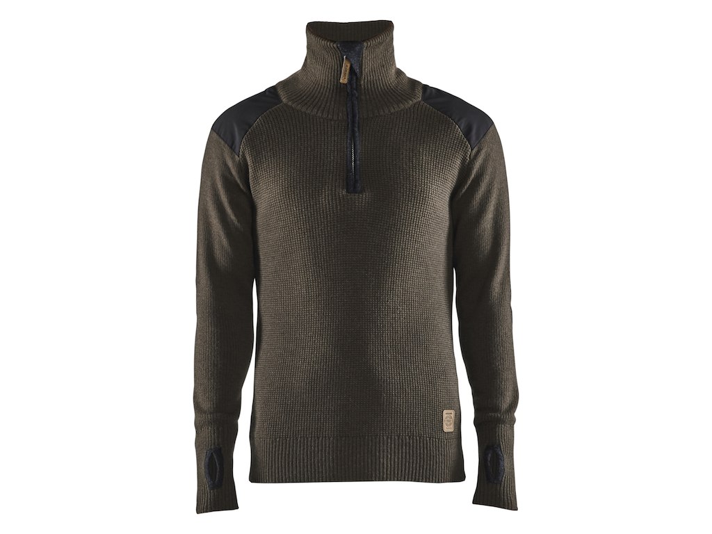 Uldtrøje Blåkläder grøn/grå