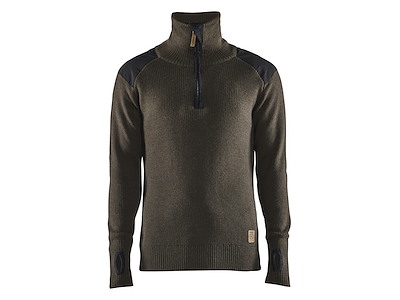 Uldtrøje Blåkläder grøn/grå