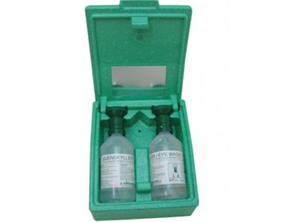 Øjenskyllestation med 2 flasker plum