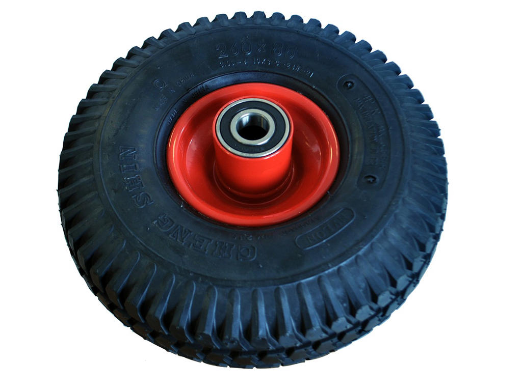 Hjul komplet til kadavervogn, 3.00 x 4" (fast)