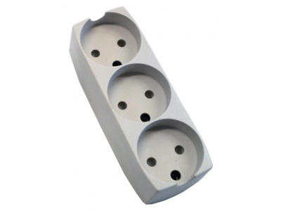 Tre-stik lysegrå u/jord 10a