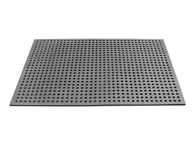 Stable mat with drainage holes