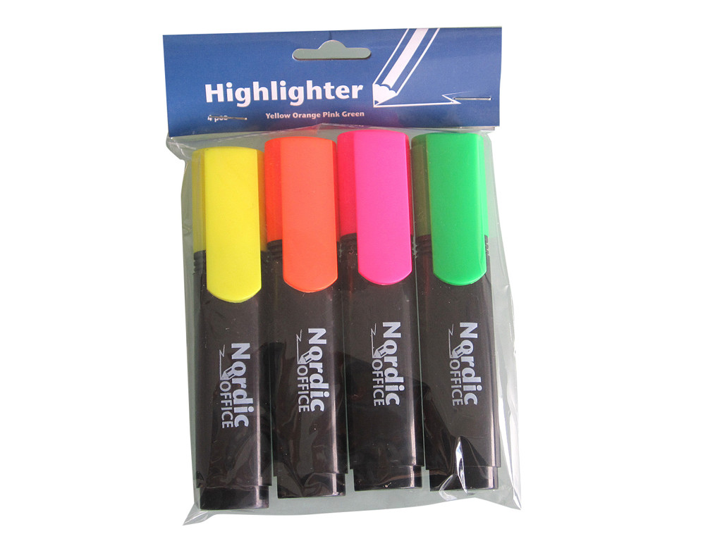Text markers 4 pcs ass.