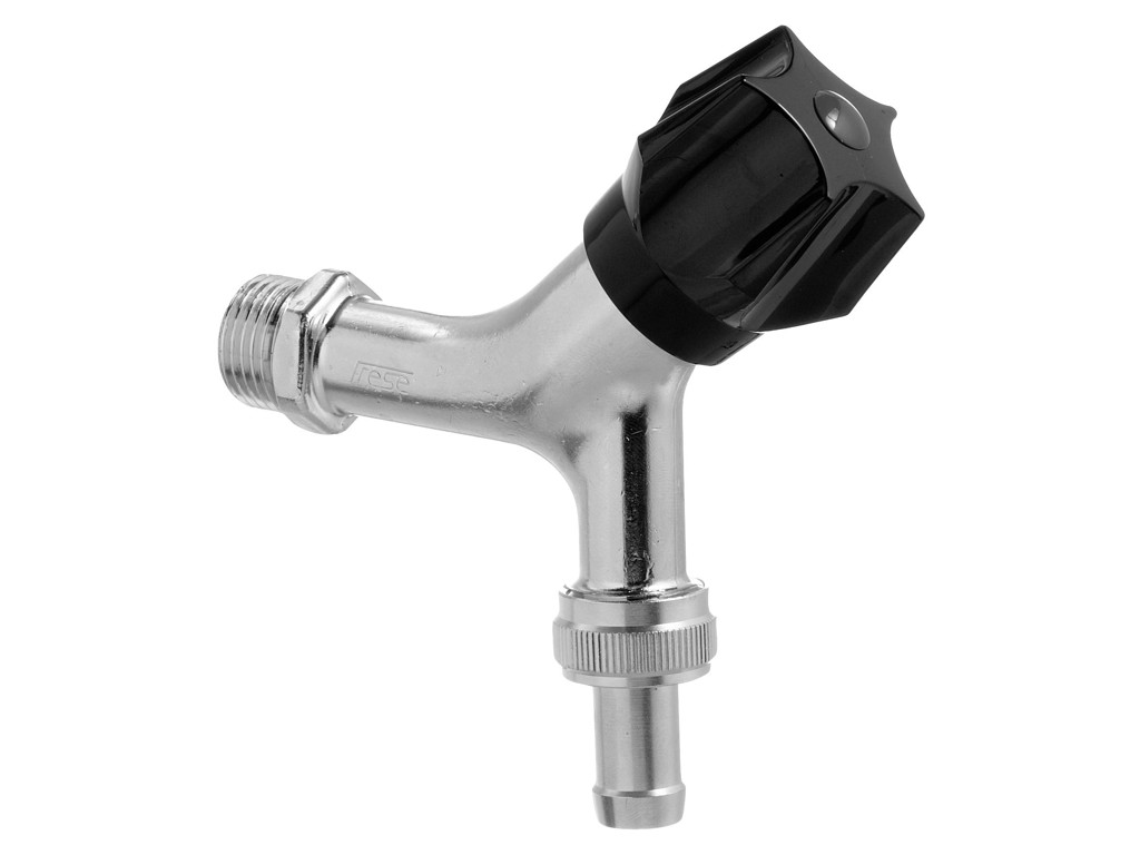 Tap w/hose connector, 3/4"
