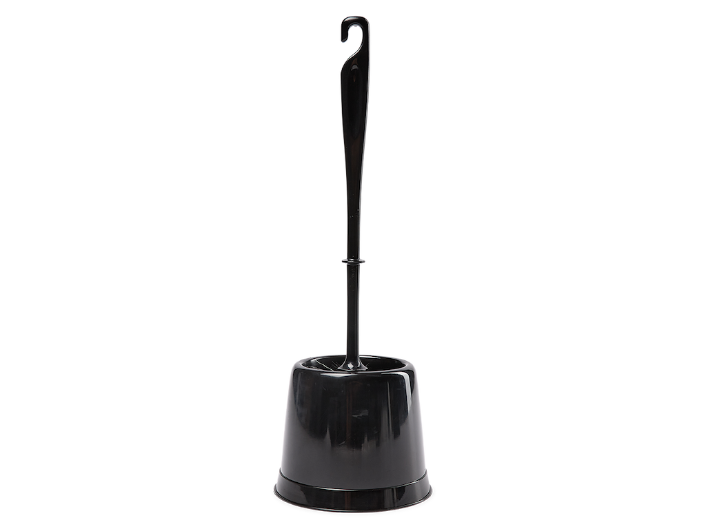 Toilet brush set in black