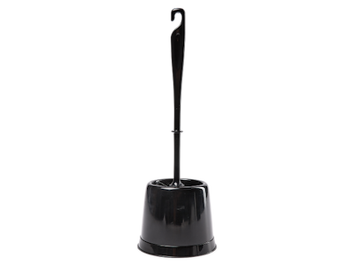Toilet brush set in black