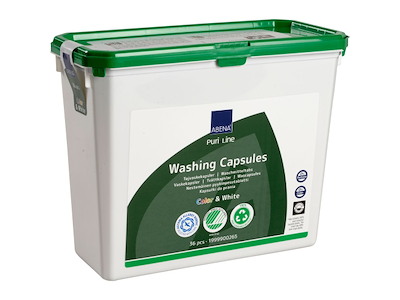 Tøjvaskekapsler 36 stk, kulørt og hvidt