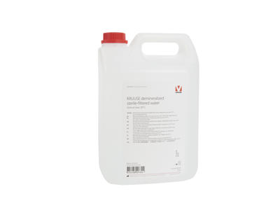 Steril filtreret demineralisertet vand 5 liter