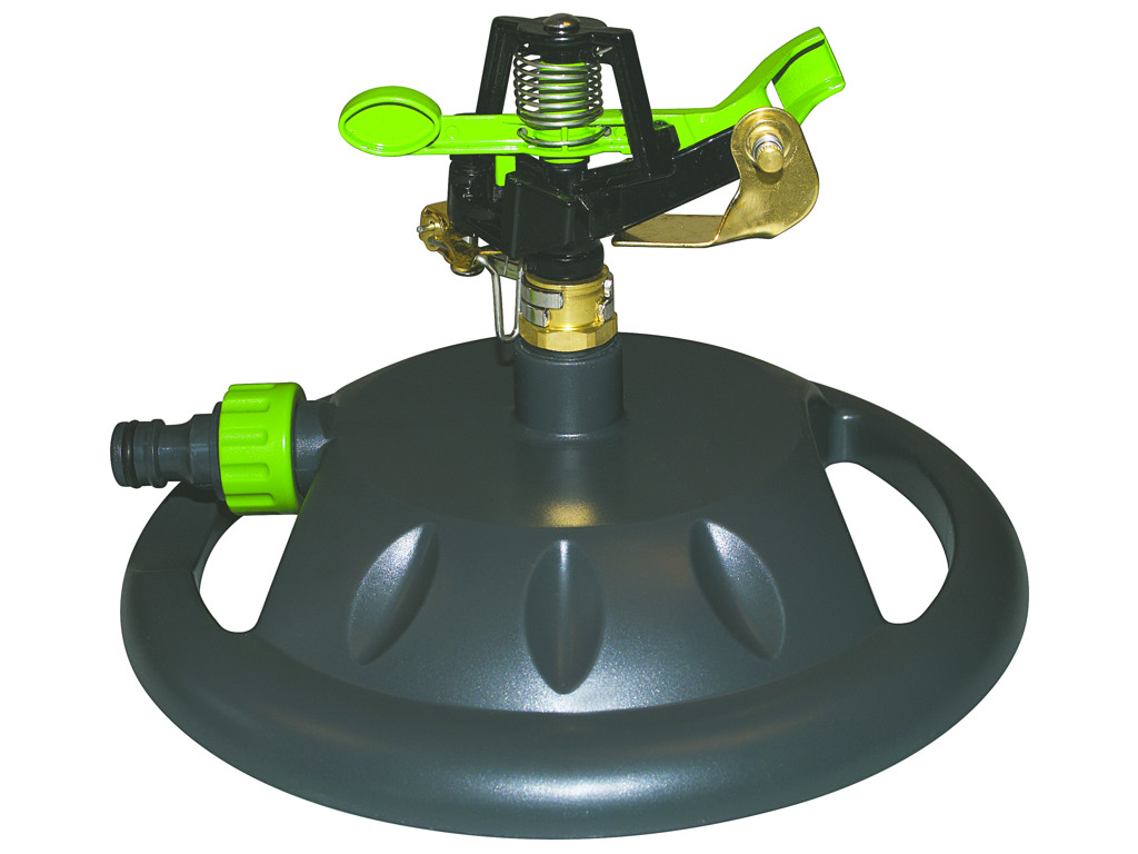 Vandkanon på fod med messingoverdel