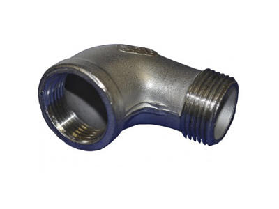 Vinkel rustfri, 92 grader muffe/nippel