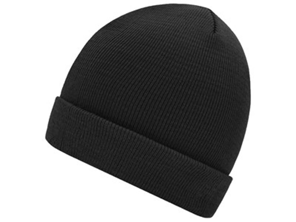 Knitted hat, black, one size